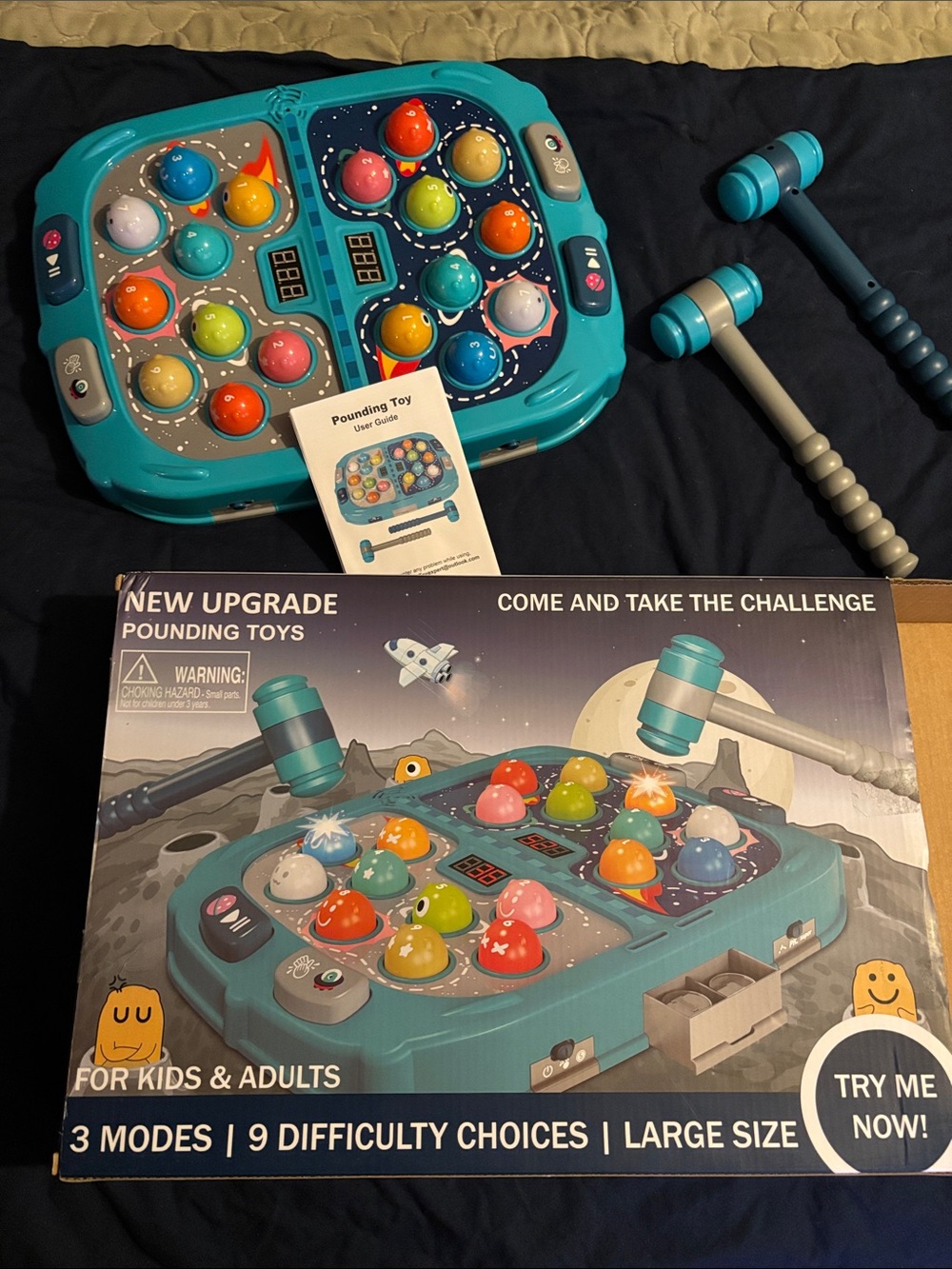 Excellent Upgrade Teal Whack-A-Mole Pounding Toy - Interactive Kids Game